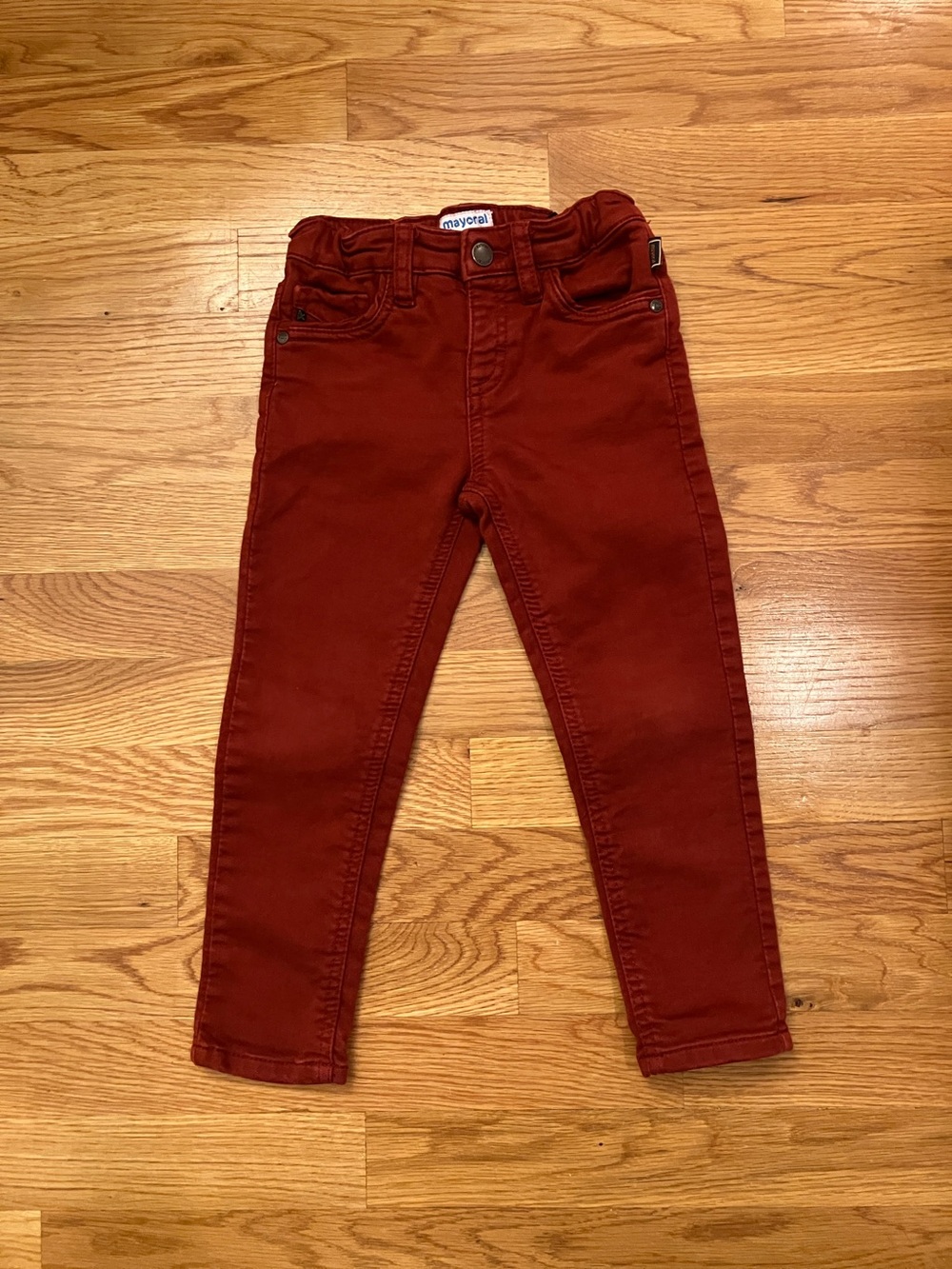 Mayoral Kids Burgandy Red Skinny Jeans